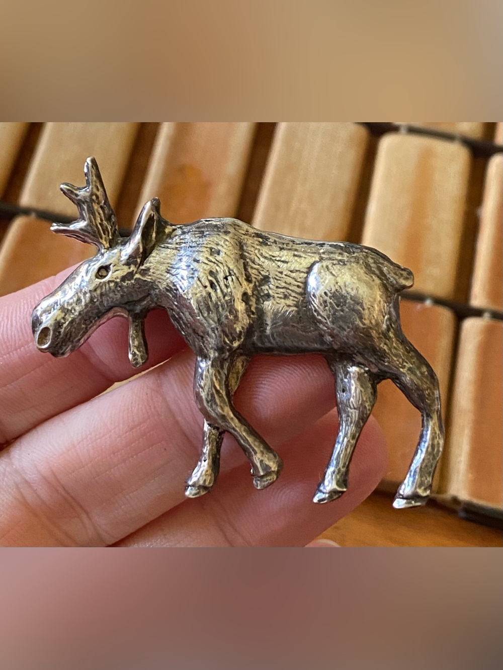 Sterling Silver Moose Brooch Pin